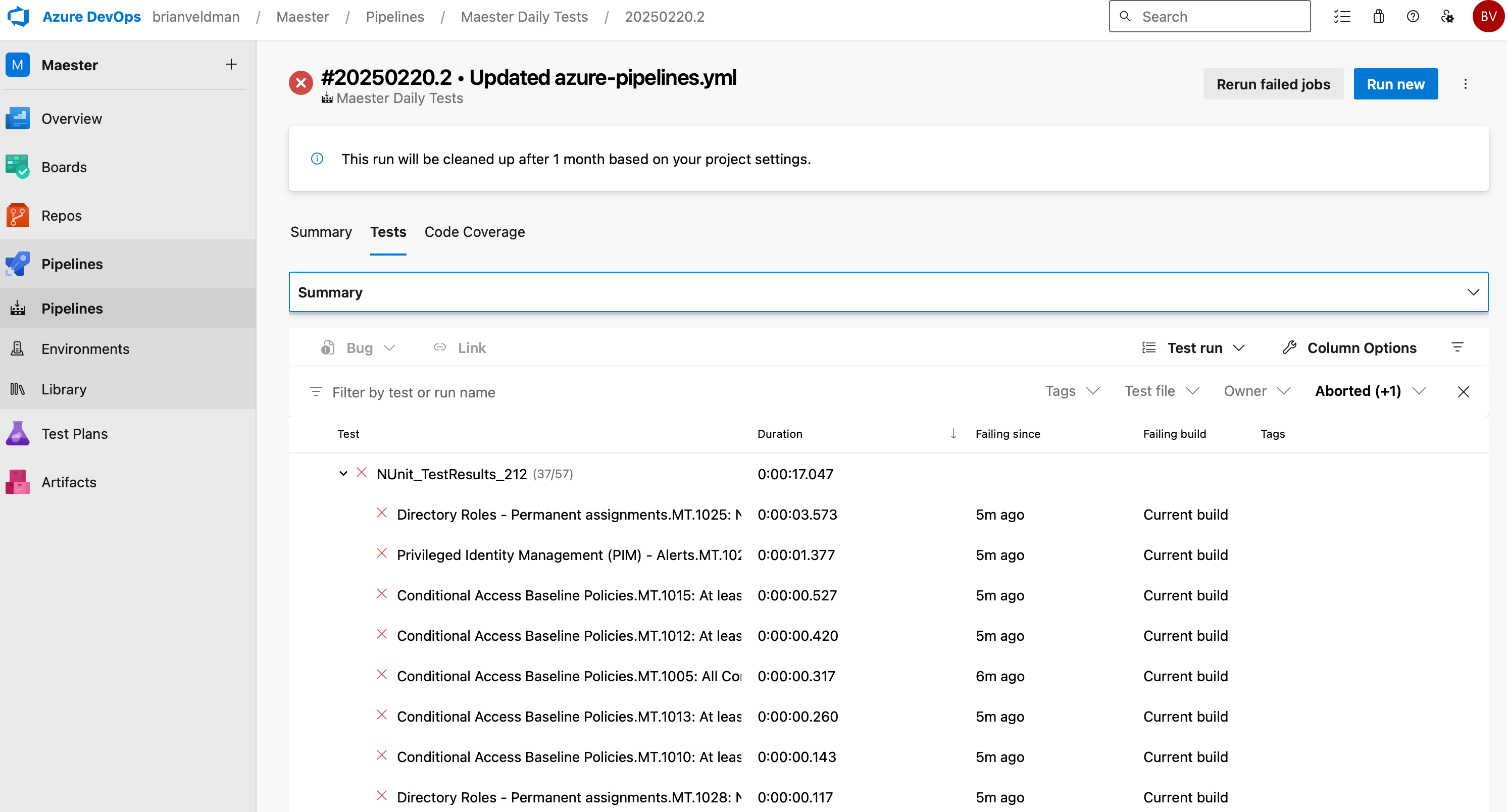 DevOps Tests Page
